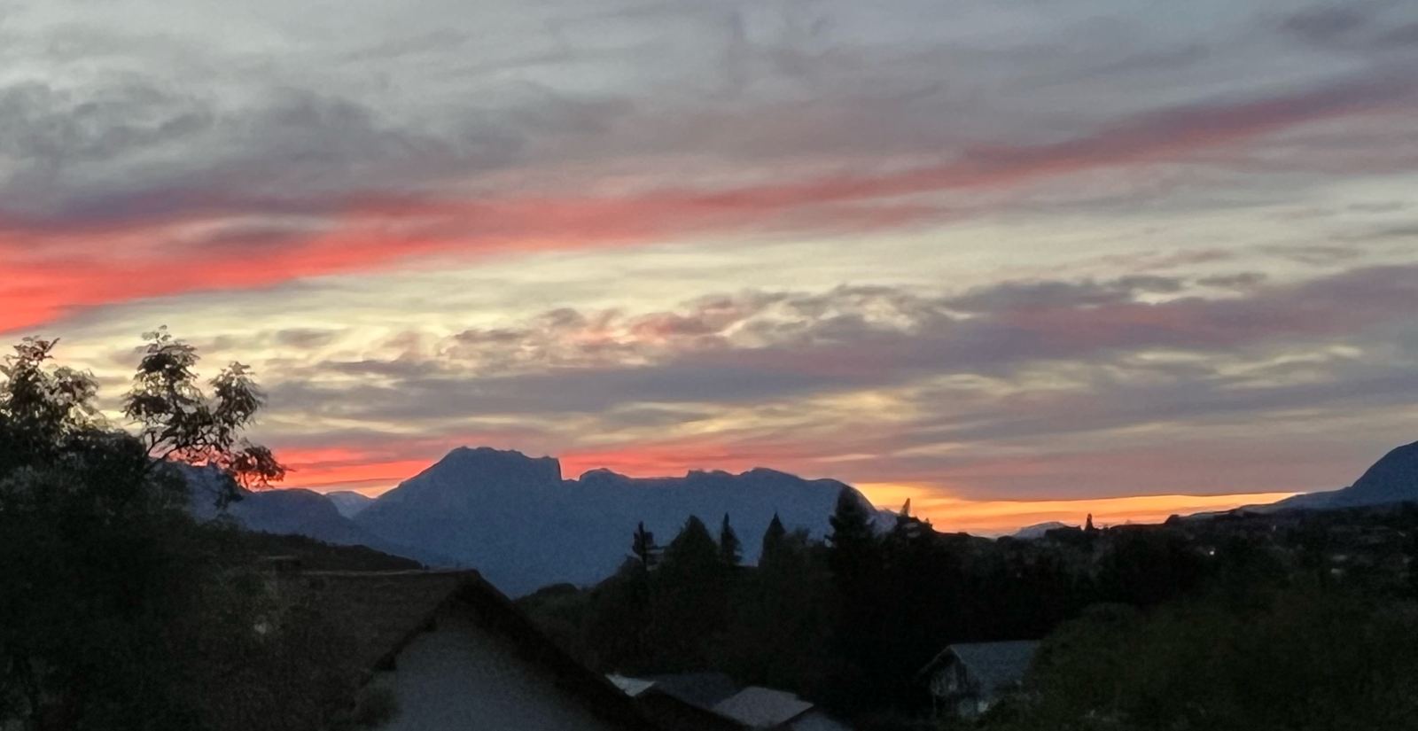 Coucher de soleil sur les sommets du Champsaur